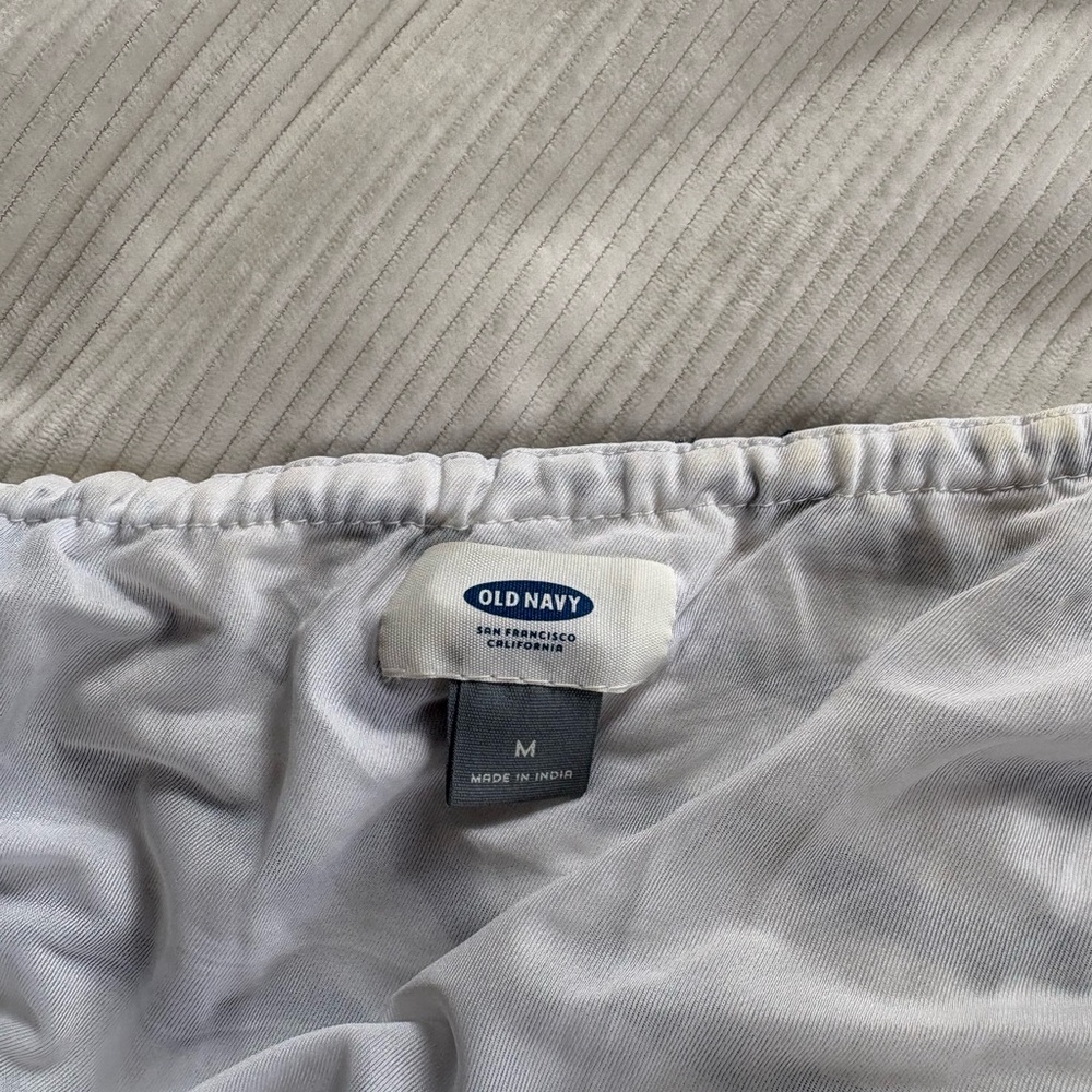 Old Navy Blue and White Striped One Shoulder Ruffle Dress- Size M - Picture 3 of 6
